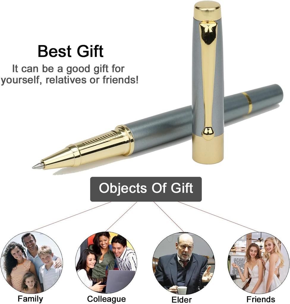 Roseelf Luxury Ballpoint Stylish and Popular Gift Set with Black Line Perfect Gift Set for Men and Professional Nice Ballpoint Elegant Gift