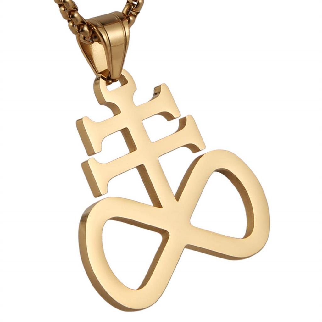 8-Character Pendant Necklace Stainless Steel Religious Graphic Men'S And Women'S Fashion