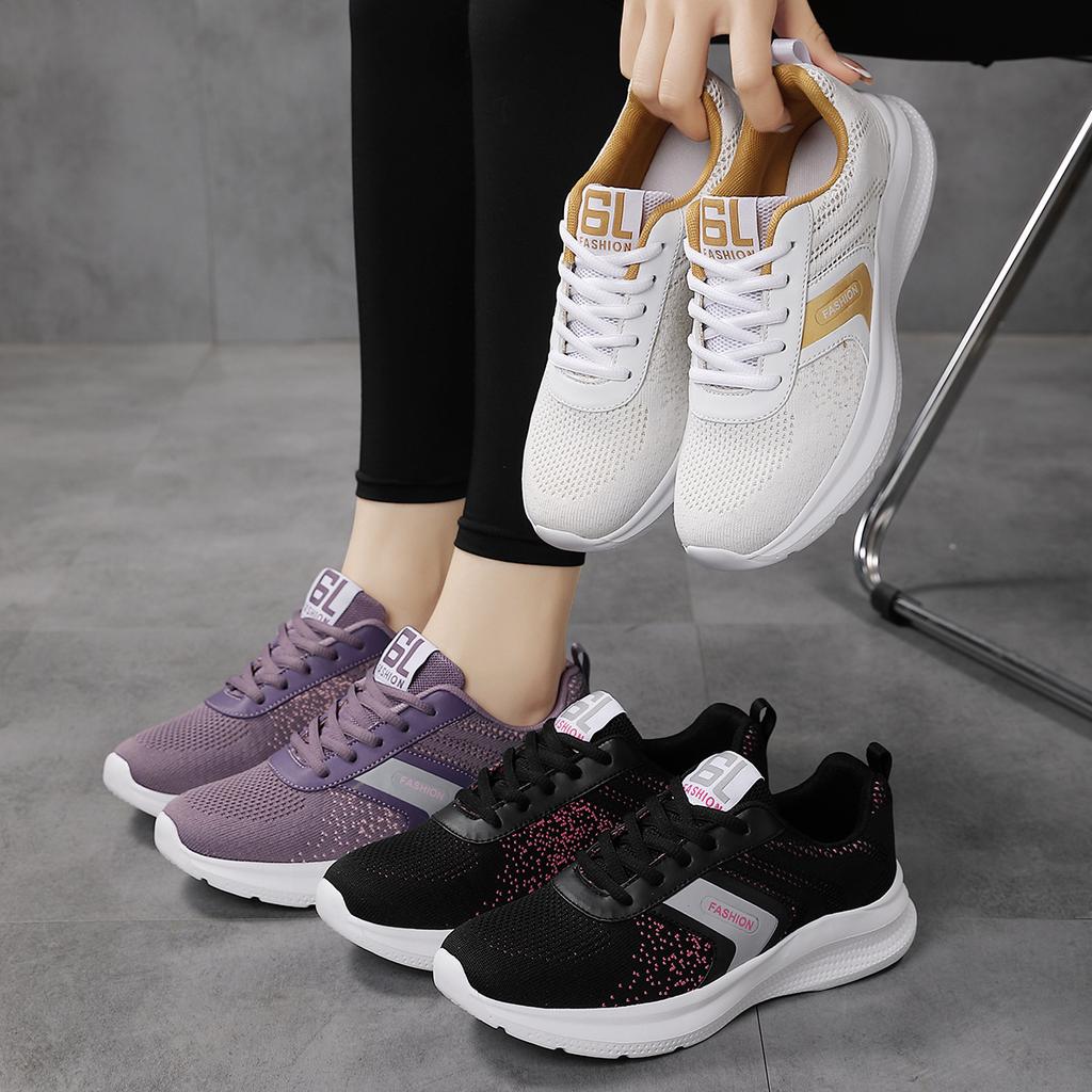 2025 new large size spring mesh sports shoes women's breathable, non-slip and wear-resistant casual running shoes women's shoes
