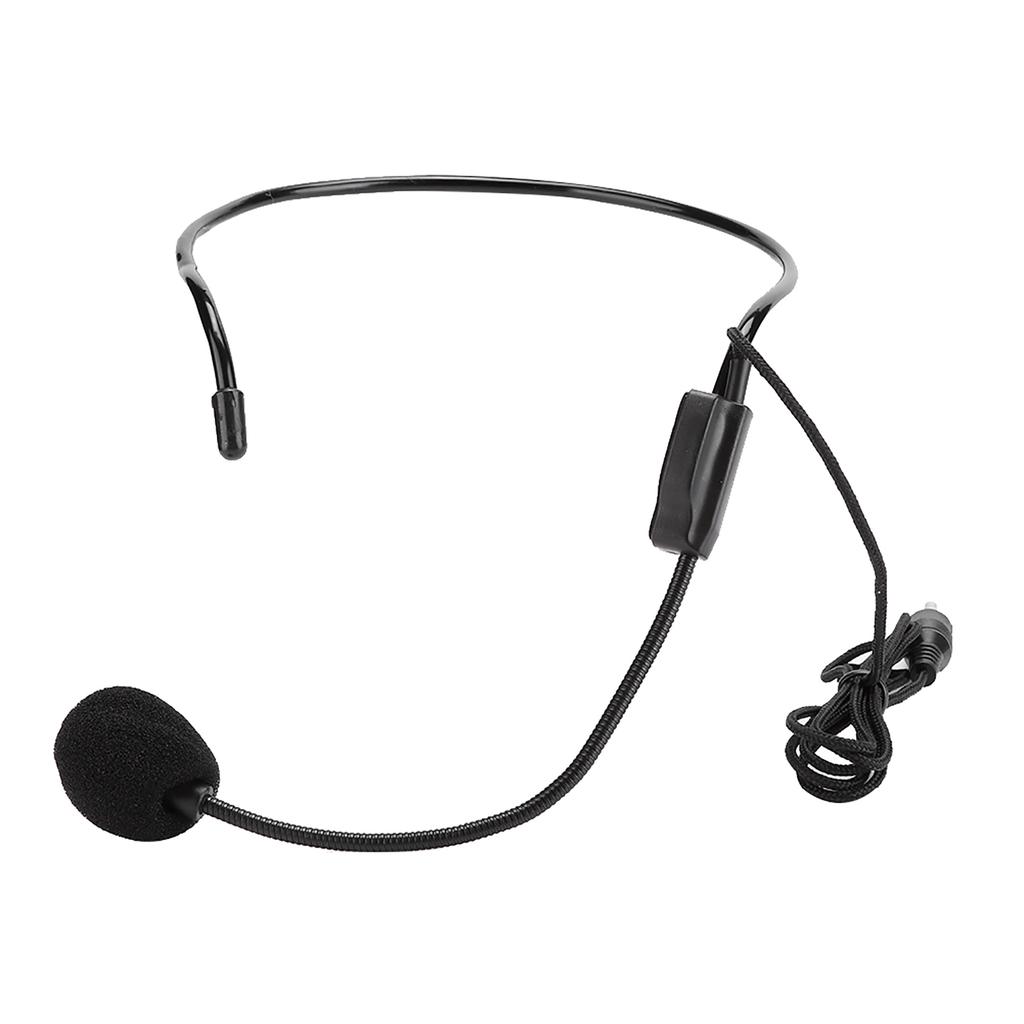 3Pcs 3.5 mm Screw Plug Wired Head Condenser Microphone Headset Mic for Shopping Guide Guider