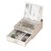 Velvet Interior Jewelry Box with Mirror 2-Layer Jewelry Display Holder  Necklaces