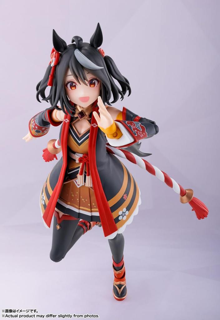 TAMASHII NATIONS Uma Musume Pretty Derby Kitasan Černá 140mm malovaná pohyblivá figurka SHFiguarts cca. PVC a ABS