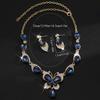 Bracelet Earrings Necklace Set Crystal Rhinestone Butterfly Jewelry Rhinestone Jewelry Set  Banquet
