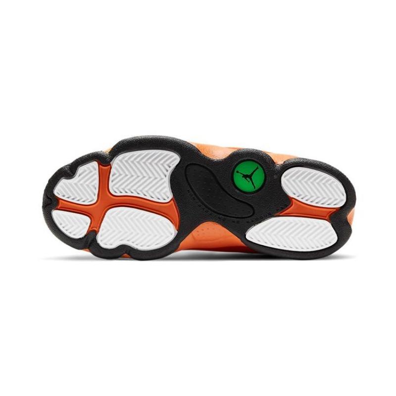 Air Jordan 13 Retro Starfish leather high-top kids basketball shoes starfish orange for little & big kids DJ3005-108