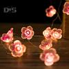 LED Cherry Blossom Vine Light Strip with Remote Control Multiple Lighting Modes Cherry LED Tree Branch Lights Wall Decor