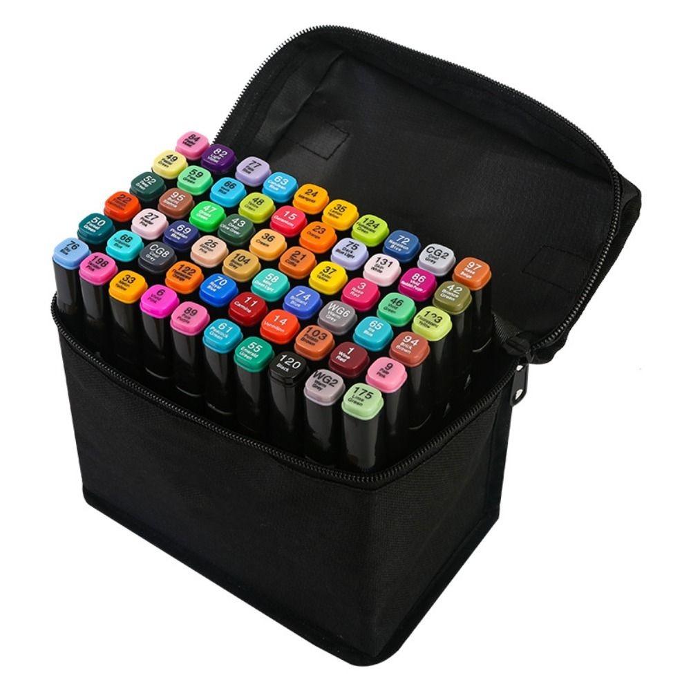 Canvas Marker Pen Organizer Large Capacity Marker Pen Contaioner  For 24/48/60/80Pcs