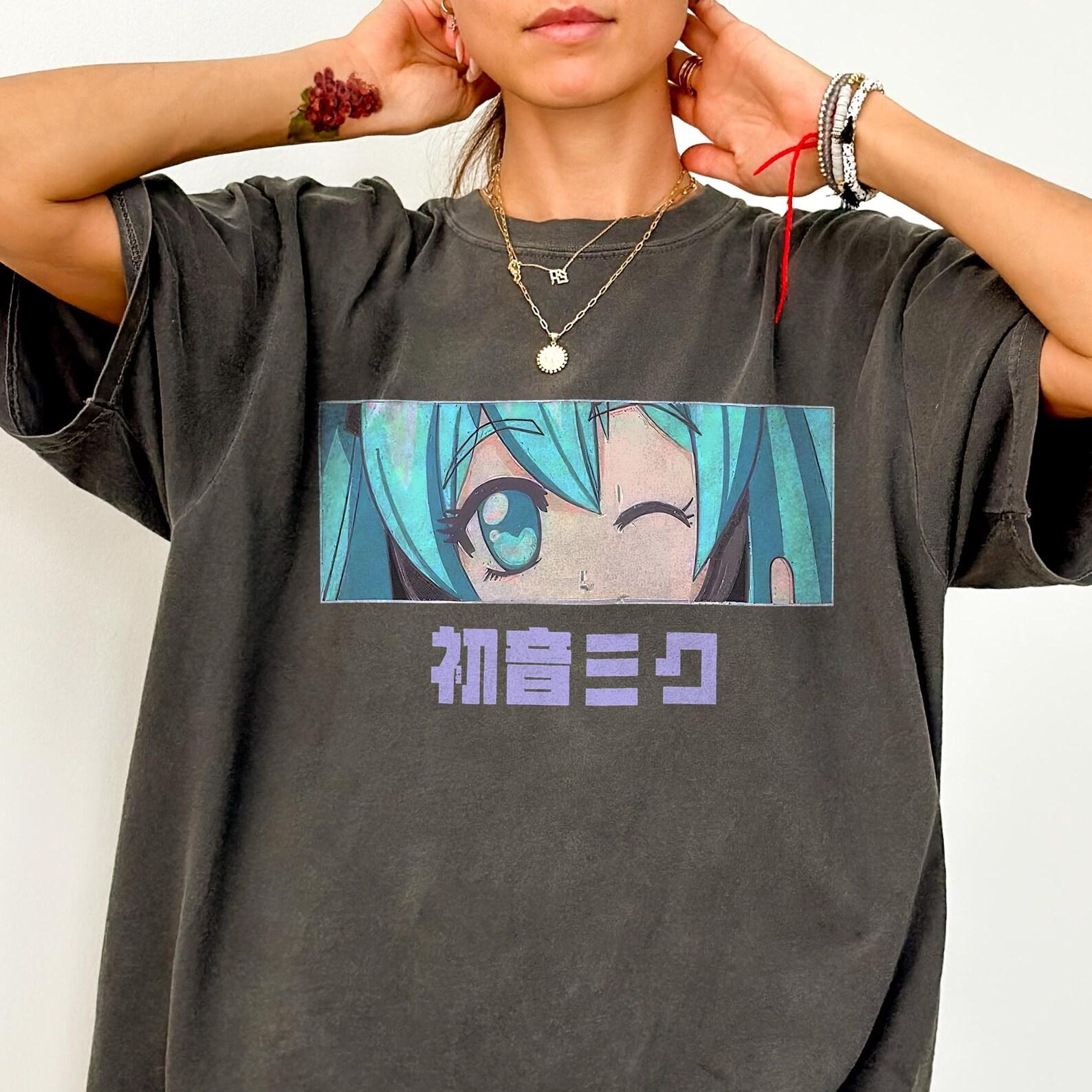 Comfort Colors® Hatsune Miku Eyes Shirt – Vocaloid Anime Tshirt,Hatsune Miku Merch,Vocaloid Sweatshirt XL