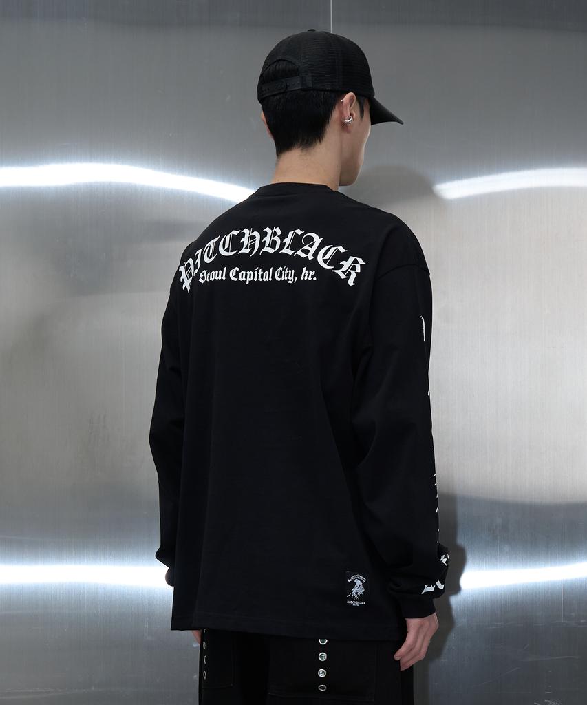 Pichibeullaeg Basic Logo Long Sleeve Tee (Black)