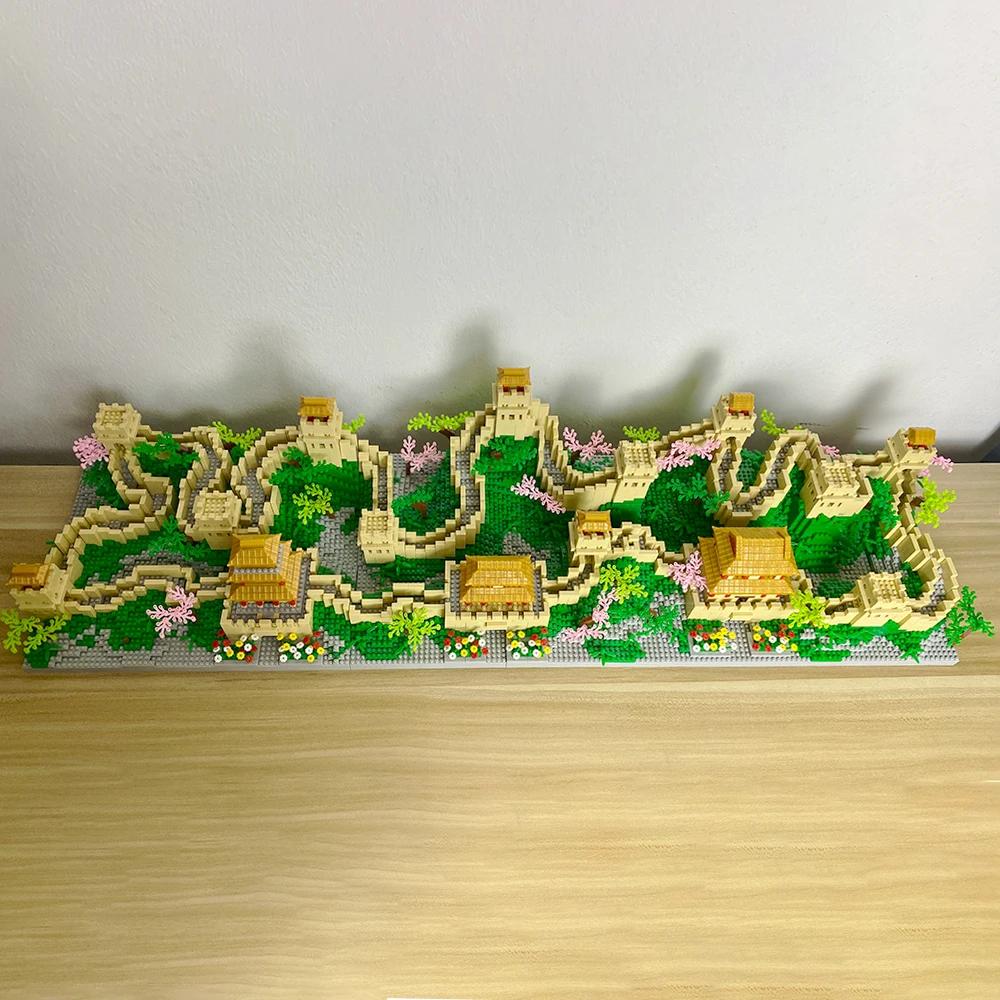 10000pcs Bricks Great Wall Building Block Toys Set - Challenging Construction Kit with Optional LED Lights for Stunning Display