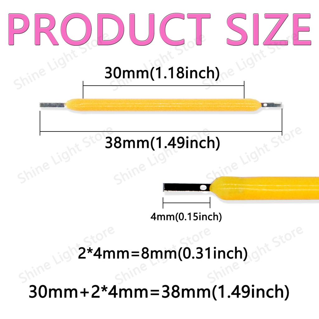 10~1200pcs 3V Filament LED 38mm LEDS Edison Light Bulb Decoration Home Wedding Party Camping Lighting Diod Accessories