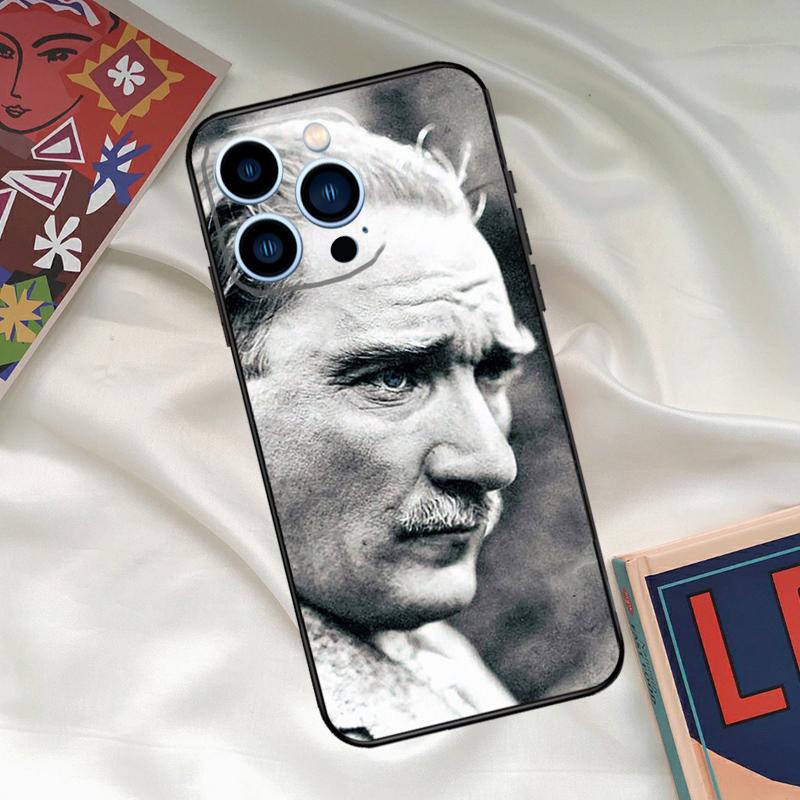 Mustafa Kemal Ataturk Case For iPhone 16 15 14 Pro Max Cover For iPhone 16 15 11 12 13 Pro Max Mini XS X XR Plus Capa