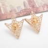 Triangle Shirt Collar Pin for Men and Women Geometric Hollowed Out Brooch Pins Corner Emblem Jewelry Accessories