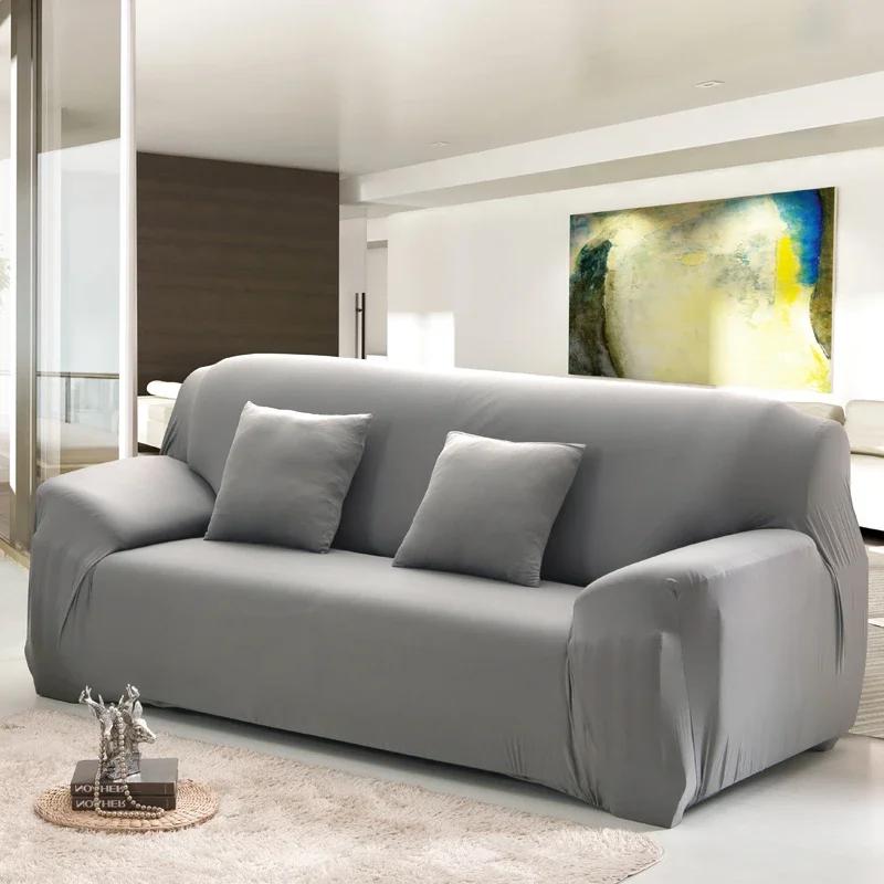Solid Stretch Sofa Cover Tight Wrap All-Inclusive Sofa Cover For Living Room Funda Sofa Couch Cover Armchair Cove Elastic Plain