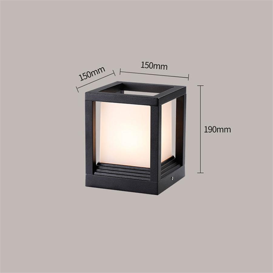 

Современный уличный солнечный столб, светодиодный столбчатый светильник, IP54, водонепроницаемый квадратный фонарь, столбчатый светильник для сада, патио, ландшафтный столбик White 6000K