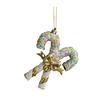 Christmas Hanging Decoration Glittery Angel Santa Claus Ornament Lightweight Xmas Decoration with Hanging Loop for Christmas Tree Door Mantel Decor