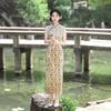 1011 summer new velvet cheongsam national style thin retro slim long sleeveless wedding dress