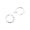 Ohrringe - LUXENTER - Sadro - Rhodiniertes Metall - Moderne Creolen - Grau
