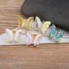 Nidin New Fashion 8 Colors Exquisite Lovely Butterfly Transparent Crystal Zirconia Stud Earrings Feminity Elegant Jewelry Gift
