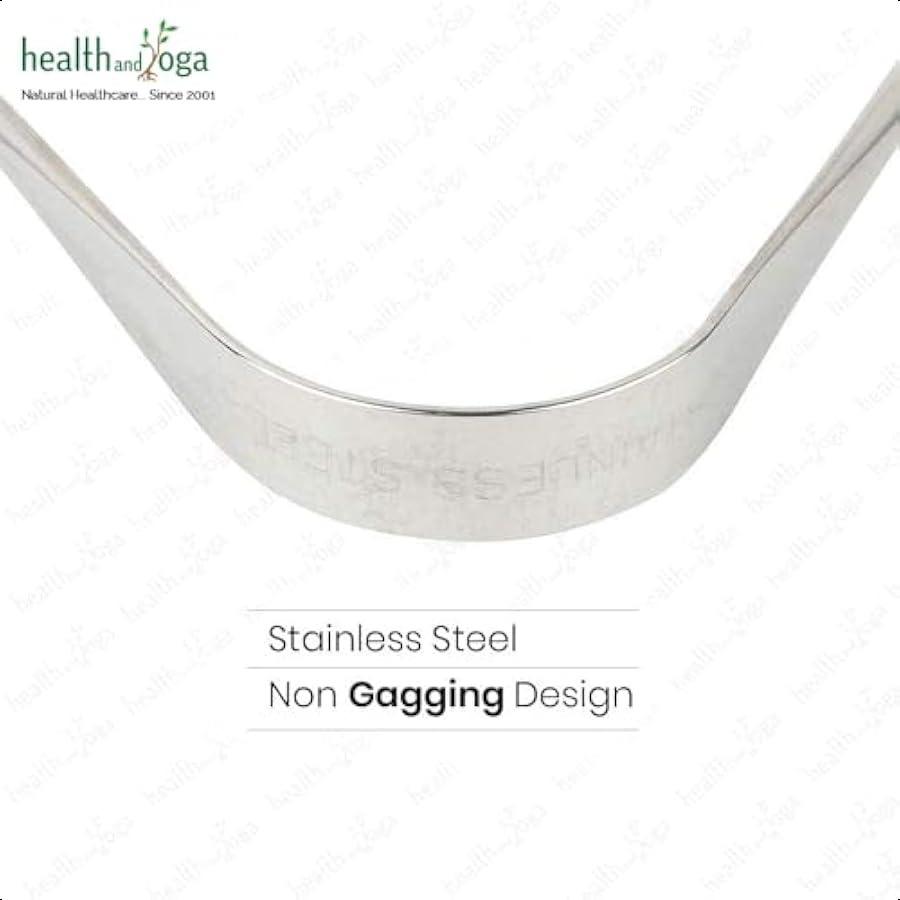 

HealthAndYoga™ SteloSwipe Lite Очистители языка из нержавеющей стали Одноразовые металлические скребки для языка Большая упаковка Упаковка из 12 штук Гигиена полости рта United States