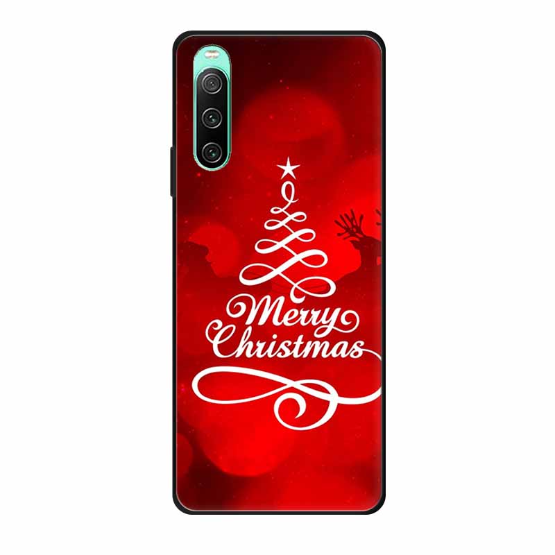 Christmas Phone Cases For Sony Xperia 10 IV Cases Soft TPU Silicone Santa Santa Claus Covers For Xperia 10 IV Cover Bumper Funda