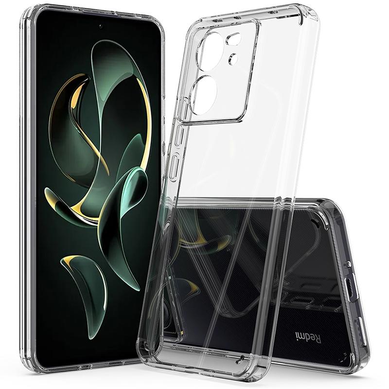 

For Xiaomi 13T/13T Pro/Redmi K60 Ultra Phone Case TPU+Acrylic Clear Back Cover A