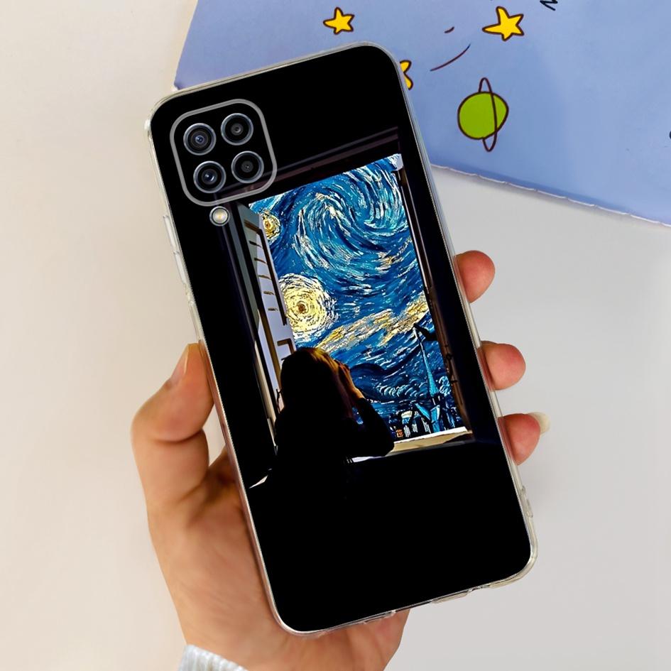 For Samsung Galaxy M32 Case SM-M325F Cover Popular Flower Clear Silicone Soft TPU Funda For Samsung M32 4G M 32 GalaxyM32 Bumper