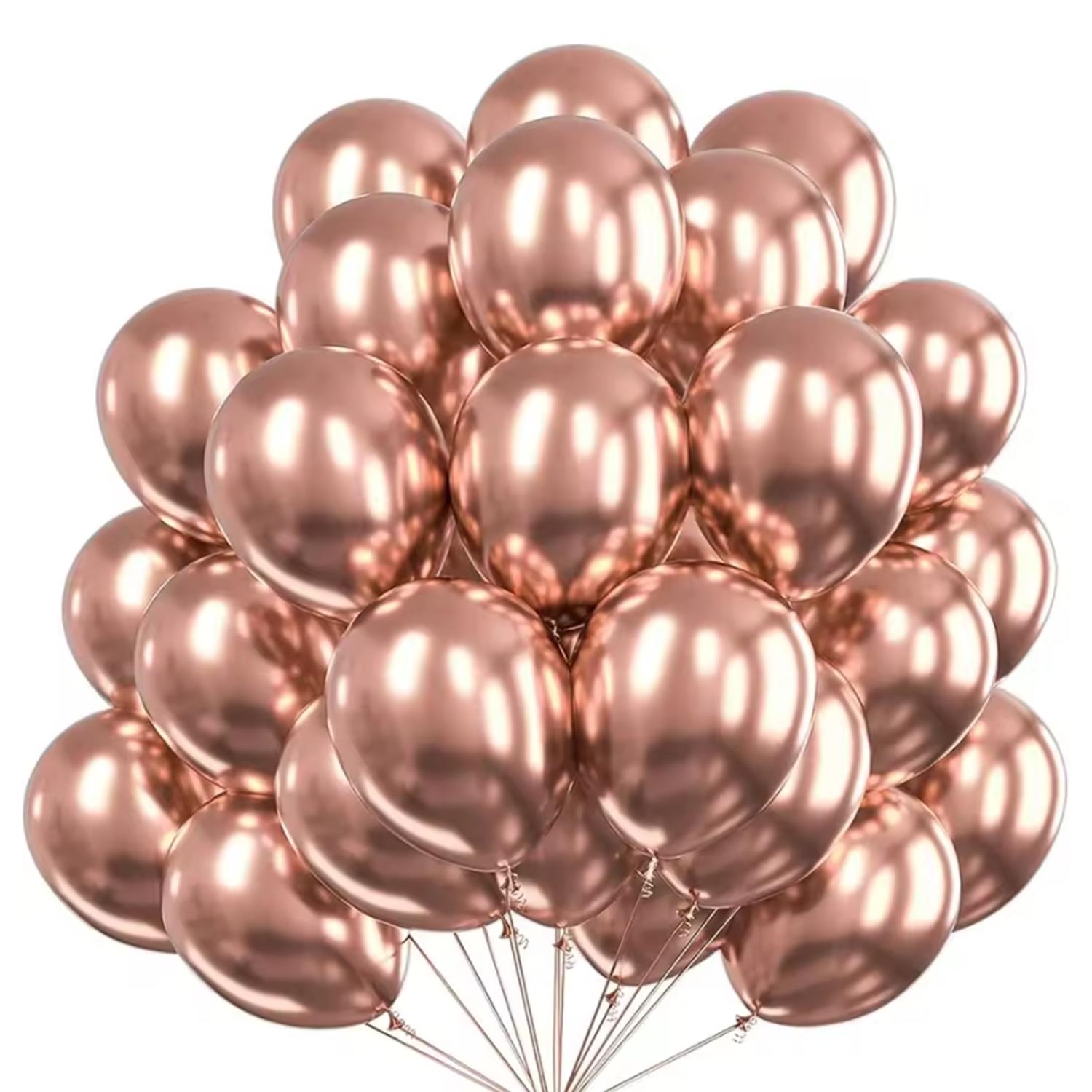 

5/10/12inch Metallic Black Blue Balloon Chrome Hot Pink Rose Gold Balloon BabyShower Boy Girl Birthday Wedding Party Decoration 10pcs&5inch
