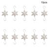 Runtow 10pcs Christmas Snowflake Hook 2025 Merry Christmas Decor for Home Christmas Tree Ornaments Xmas Navidad Gifts New Year