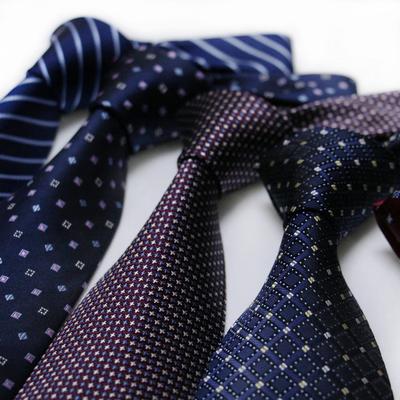 Business-Kleid Herrenkrawatte, hochwertige Seiden-Jacquard-Krawatte 8cm gestreifte Krawatte