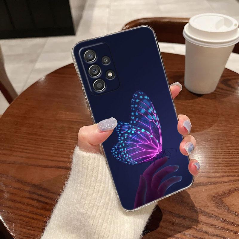 Butterfly Love Beautiful Clear Phone Case For Samsung Galaxy A56 A57 A37 A55 A54 A36 A35 A26 A25 A16 A17 A07 A52 A34 A21s Cover