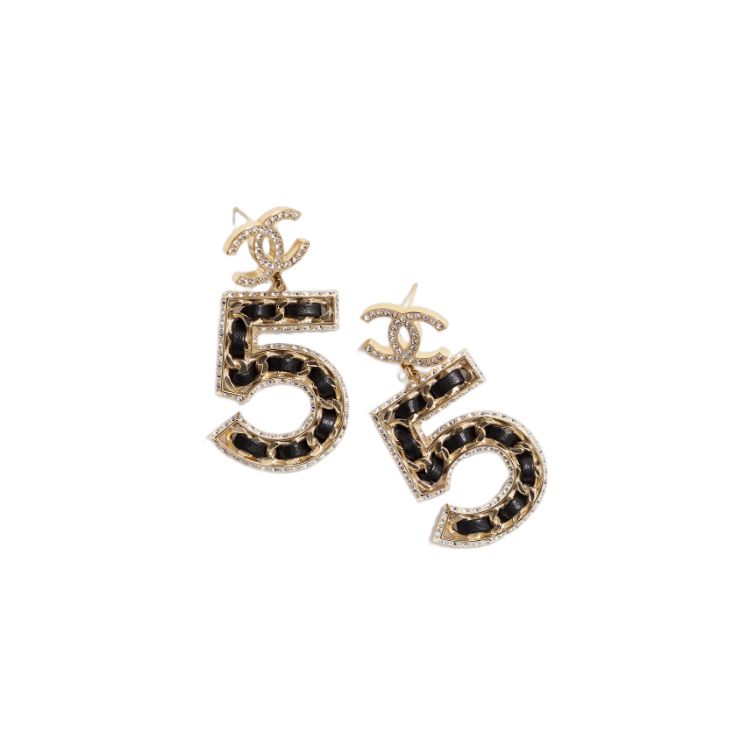 

Chanel Double C Shaped Earrings Women earrings Black ABA168B10370NM705 Black,F
