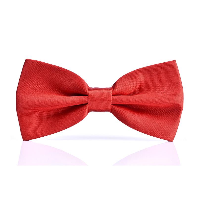 

Мужской однотонный блестящий шелковый галстук-бабочка из полиэстера - Разные цвета для свадеб и официальной одежды