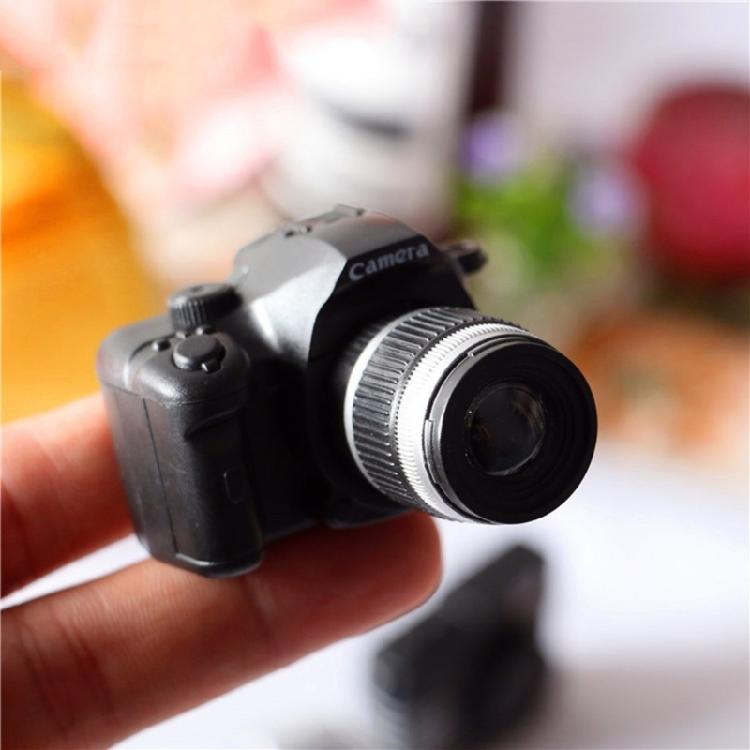 Miniature Camera Props Realistic DSLR Camera Model Figure Doll House Accessories Photography Props Kids Room Decors
