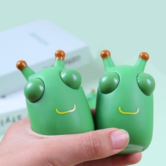 1/2/3Pcs Popping Eye Cabbage Worm Toy Anxiety Stress Relief Caterpillar Squeeze Pinch