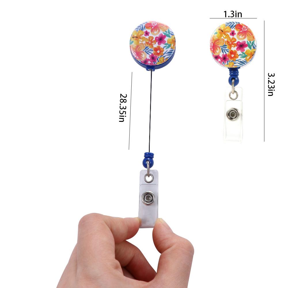 1 Piece Name Card ID Card Decorative Employee Name Retractable Badge Reel Nursing Badge Holder
