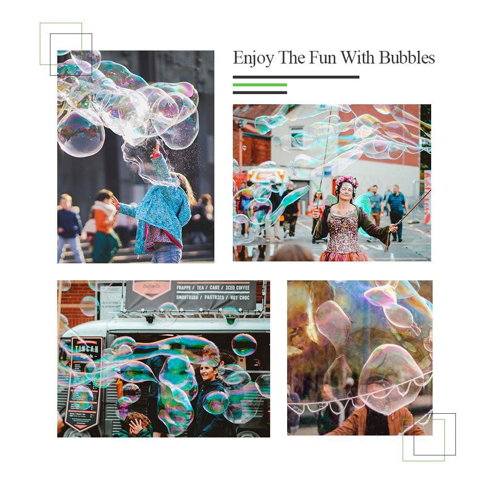 Double Rod Bubble Machine Sticks Big Size Bubble Rope Set Outdoor Bubble Wand  Kids Toy