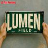 D Flatpc Vintage Metal Sign for Decorative Use Only Lumen Field Seattle Logo a Musthave for Sports Fans Footballthemed