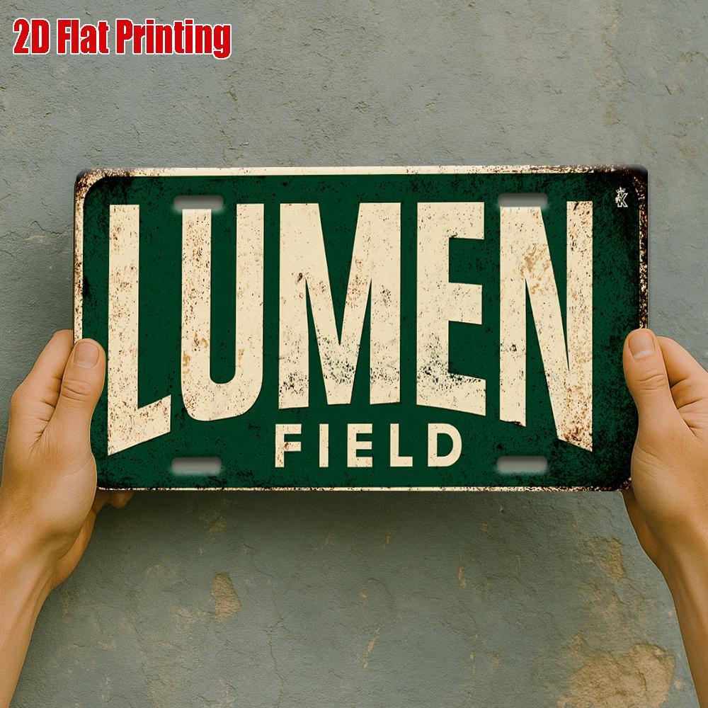 D Flatpc Vintage Metal Sign for Decorative Use Only Lumen Field Seattle Logo a Musthave for Sports Fans Footballthemed