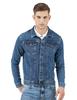 INKD Cotton Blend Men's Stretch Denim Standard Length Jacket (Indigo - Denim Divine, Xl), X-L