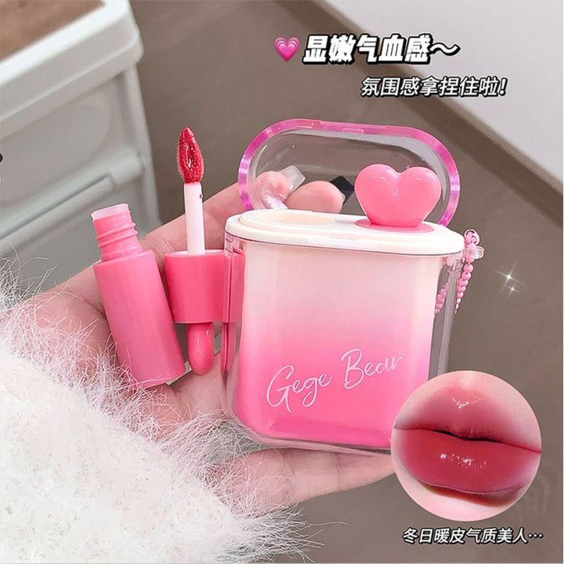 Gege Bear - Herz Wasserlicht Samtiger Nebel Lippen-Gloss-Kombination - 4 Farben