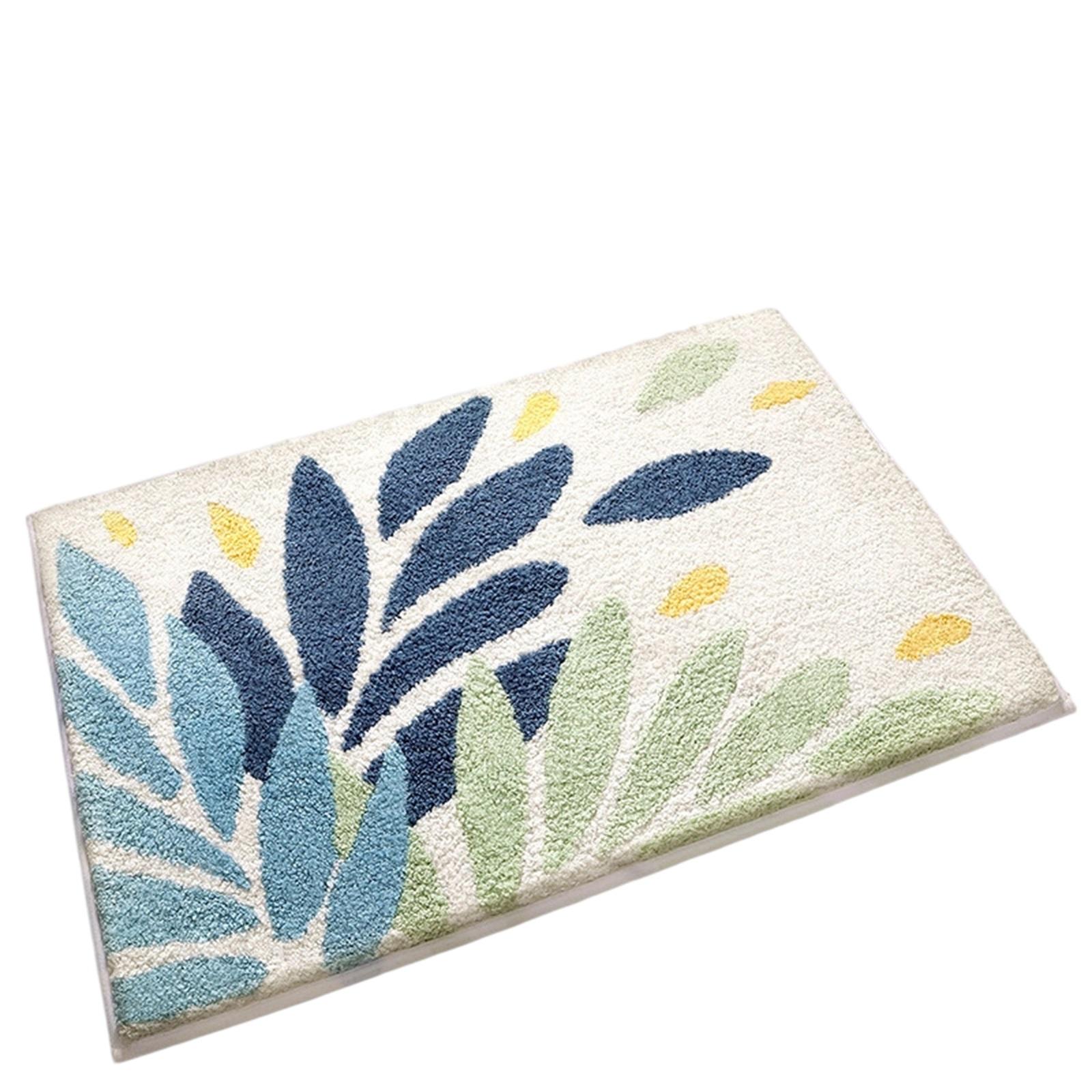 

Absorbent Bathroom Carpet With Rubber Backing, Machine Washable Wave Bath Mat With Soft And High-quality Ultra-fine Fibers, Suitable For Quick Drying One Size