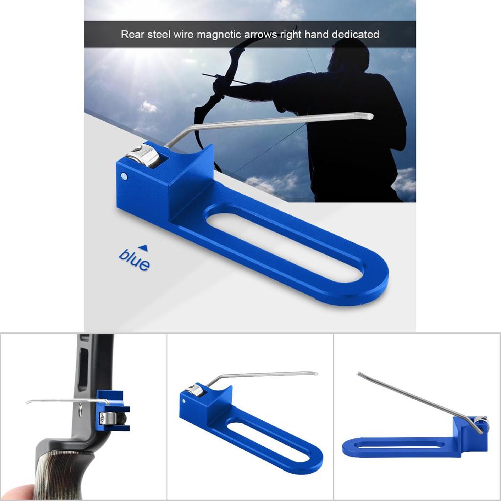 Professioneller magnetischer Pfeilhalter aus Aluminium für Recurve-Bogenschießen mit der rechten Hand (blau)