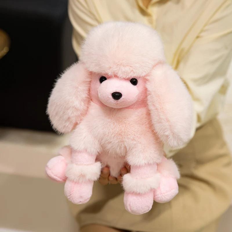 Lifelike Poodle Dog Plush Toys Soft Kawaii Puppy Dolls For Children Girlfriends Creative Dog Model Props Christmas Birthday Gift