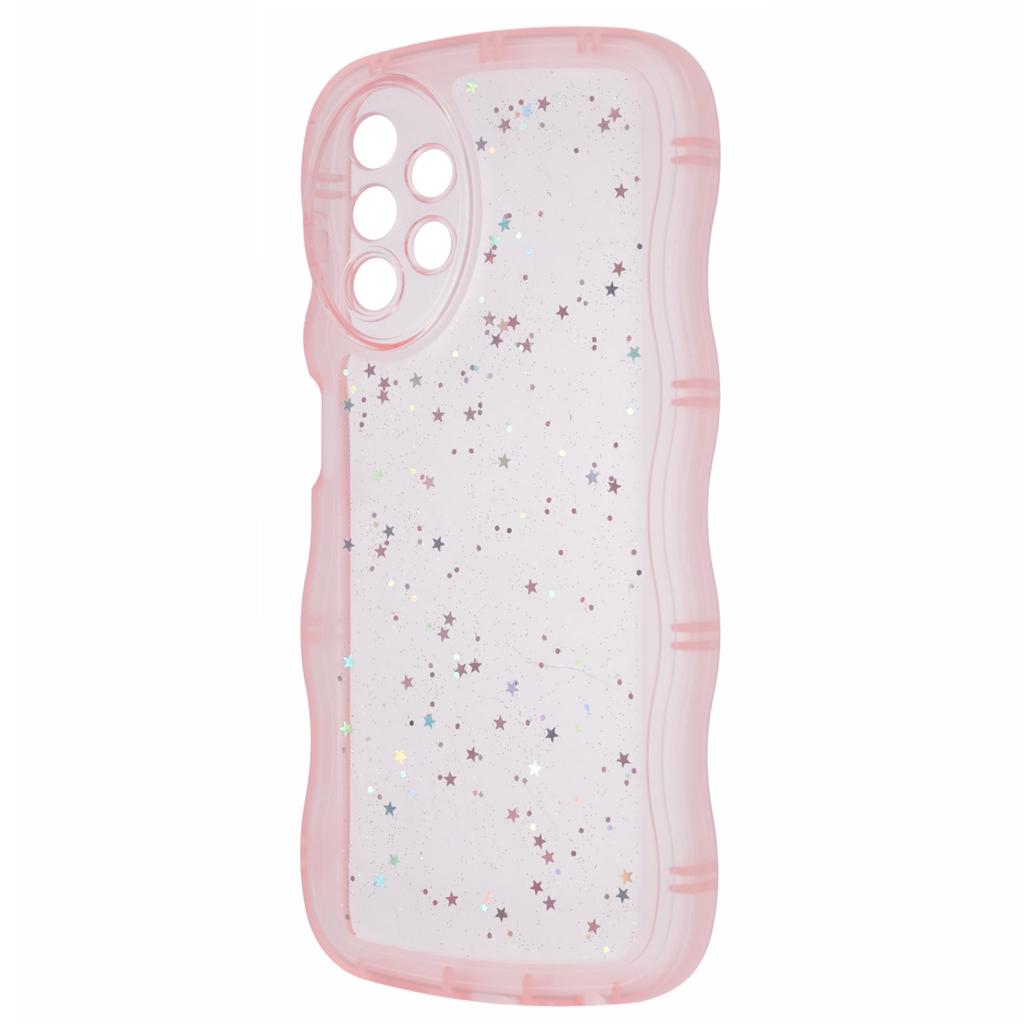 JTW Series for Samsung Galaxy A23 4G/A23 5G (Global Version) Case Glitter Stars TPU Phone Cover Wavy Edge