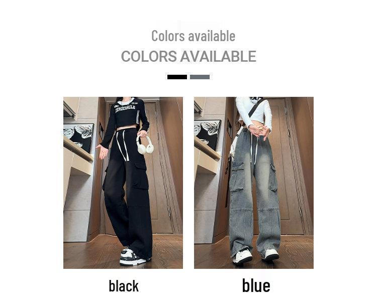 2025 Women's High Waist Wide Leg Denim Jeans - Retro, Slimming, Loose Fit, Plus Size, Spring/Autumn