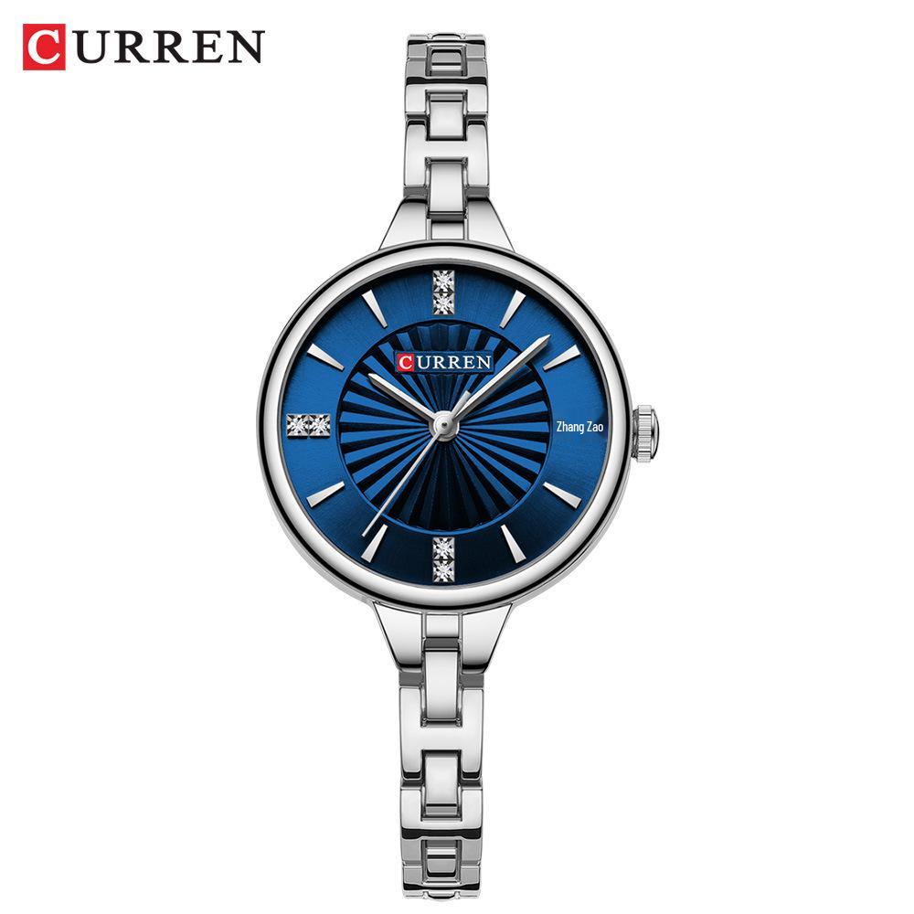 CURREN 9097 Women's Waterproof Quartz Steel Band Wristwatch - Simple Casual Design