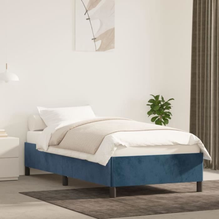 VidaXL Bed Frames Dark Blue 100x200 Cm Velvet347310