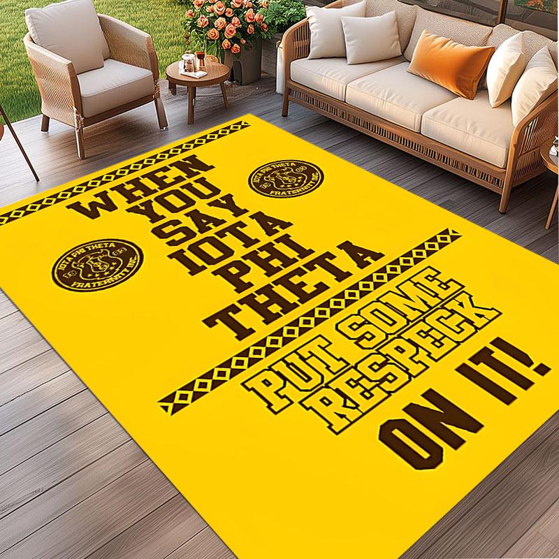 Iota Phi Theta Print Rug, Washable Floor Carpet, For Entryway Dorm Laundry Room Office Study, Home Decor Birthday Christmas Gift