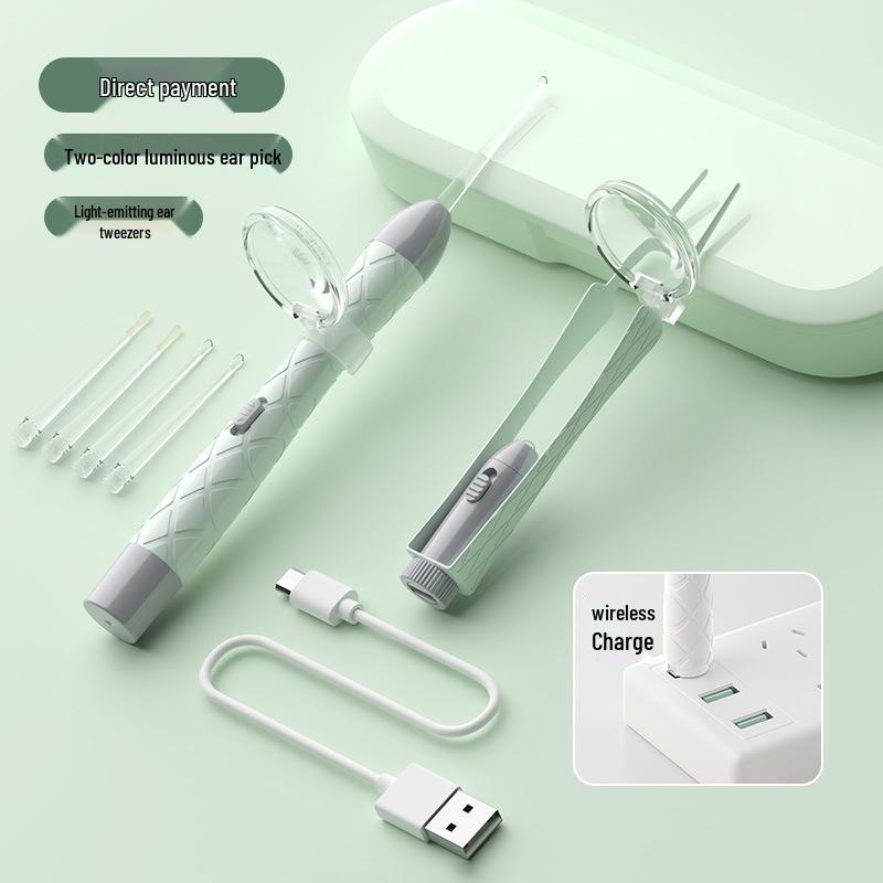 Illuminated Ear & Nose Cleaning Kit for Babies – Battery-Operated Earwax Remover Set