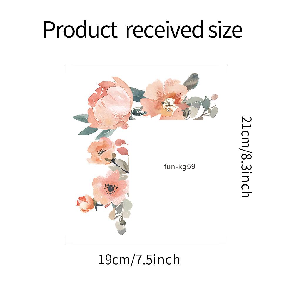 Watercolor Pink Rose Switch Pasted Living Room Entrance Home Beautification Wall Sticker